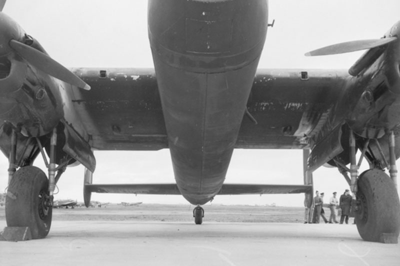 Image: Australian War Memorial - The under-carriage and bomb doors of a RAAF Arvo Lancaster bomber.