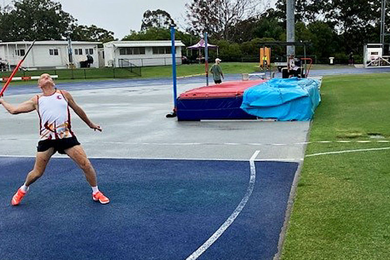 Bruce in action at Queensland Masters Athletics