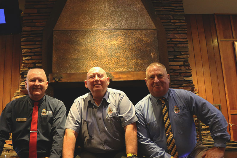 Bill Whitburn OAM, RSL Queensland Vice President, Darrell Edwards, L3 Compensation Officer (Advocate), and Garry Player, RSL North Queensland President at the opening of the new office