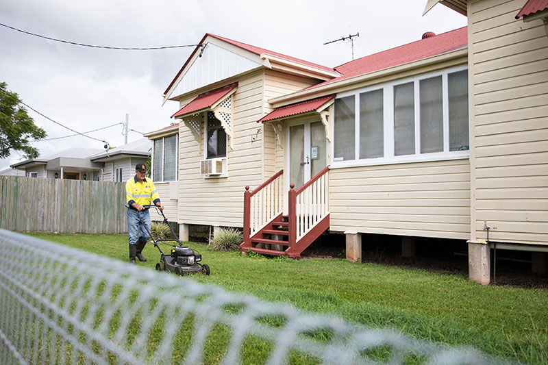 Veteran and volunteer Malcolm moving. 