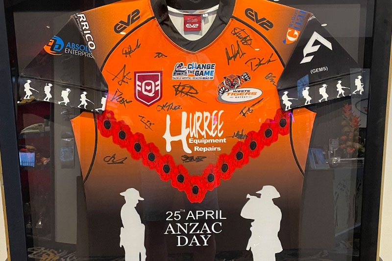 The West Tigers ANZAC Day 2024 jersey